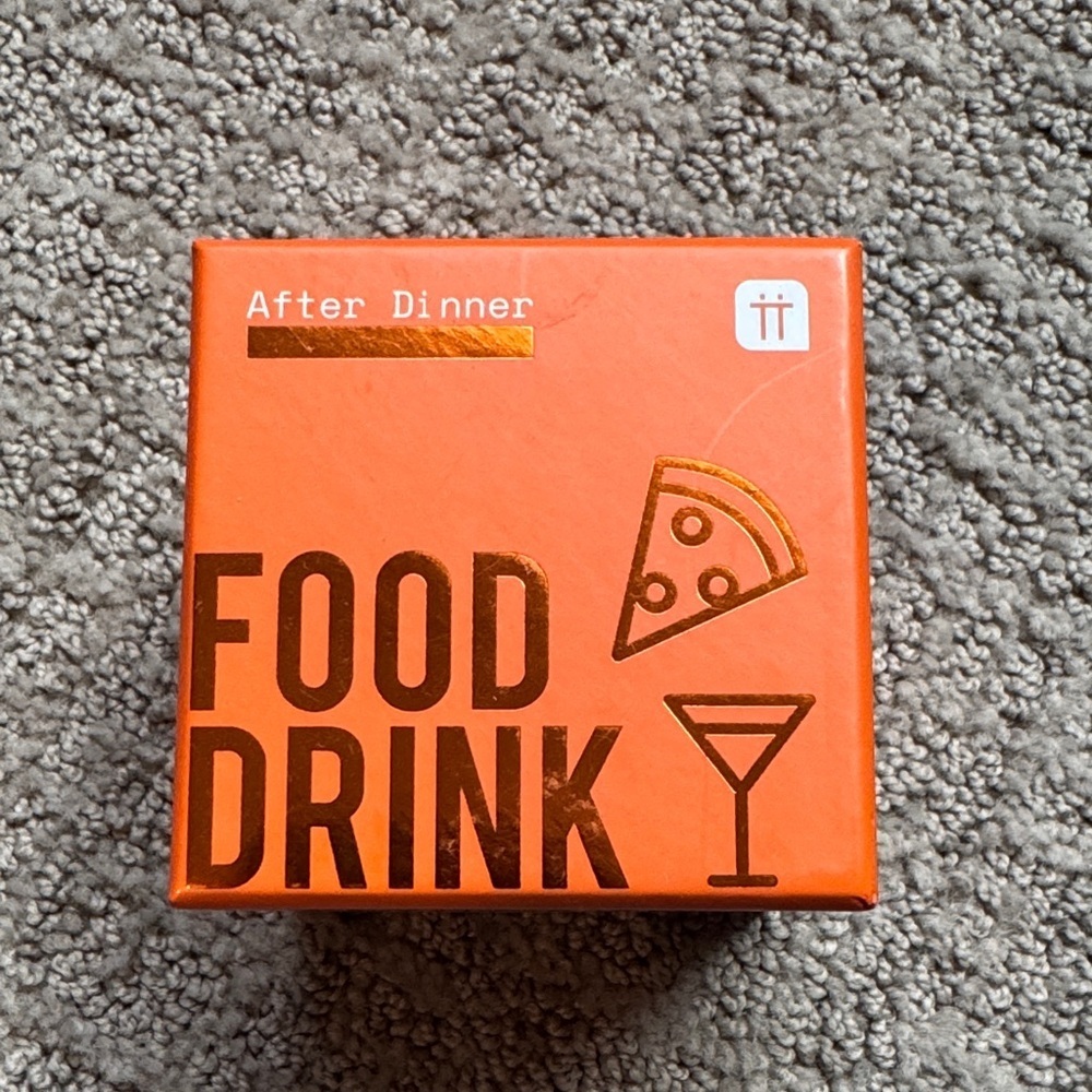 After Dinner Food & Drink Game - Orange
